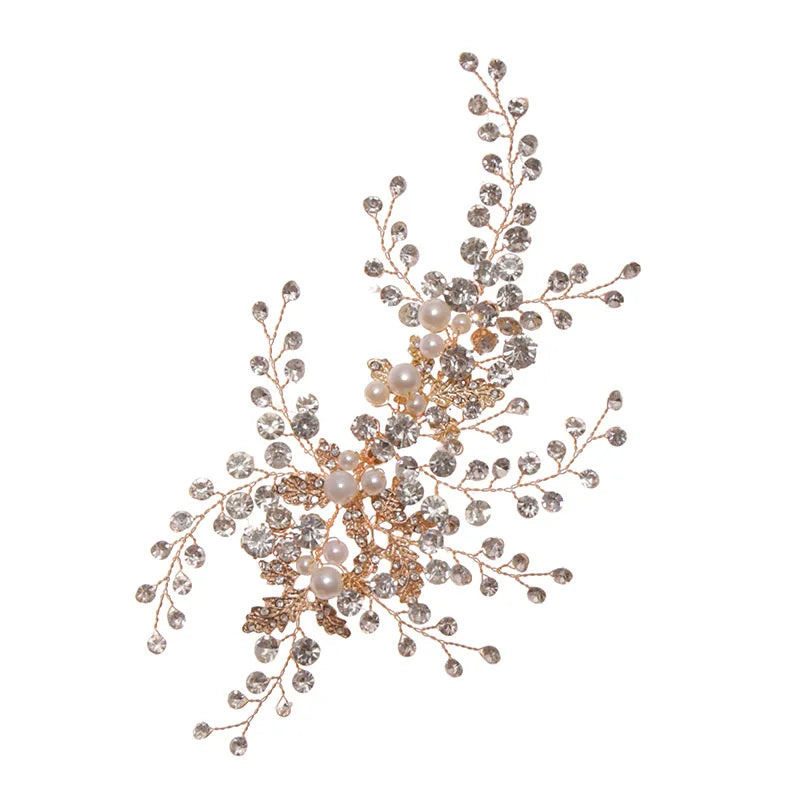 New Handmade Rhinestone Crystal Headpiece Hair Vine Copper Wire Wedding Bridal Hair Accessories Headbands