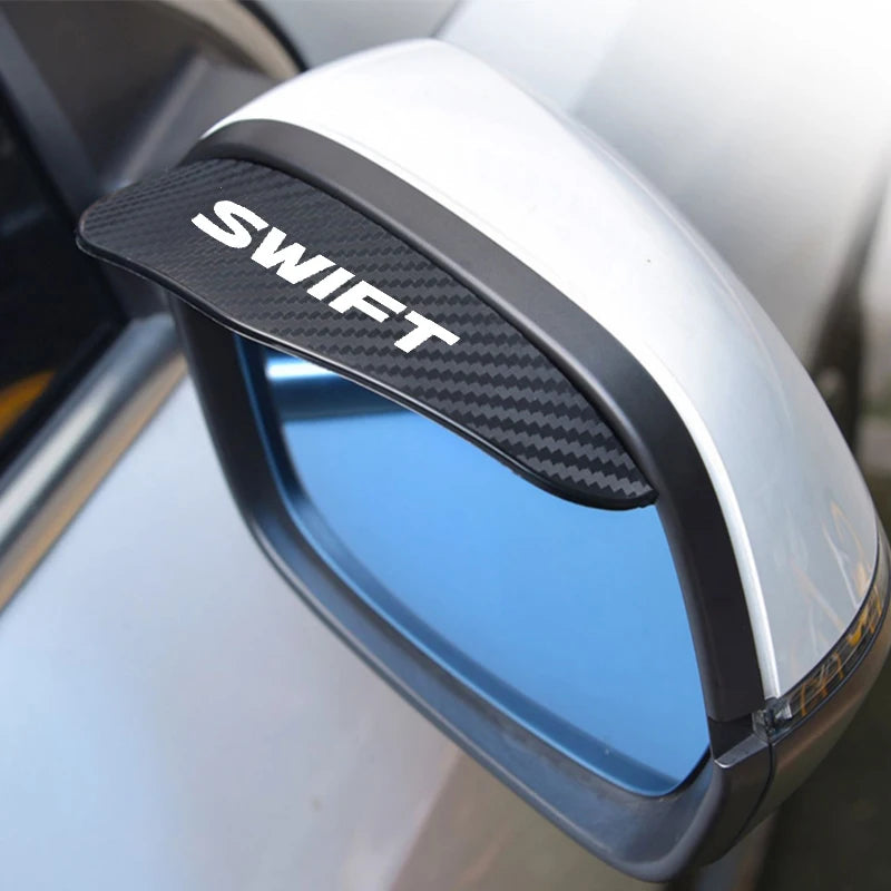 2Pcs Carbon Fiber Car Rearview Mirror Eyebrow Rain Cover for Suzuki Swift Car Accessories