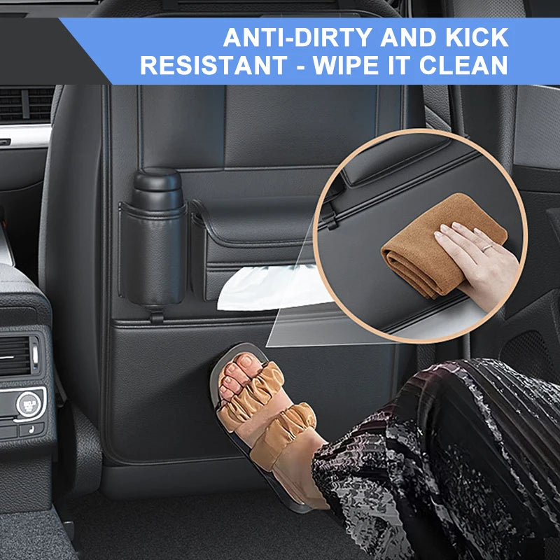 All in one Car Seat Back Storage Bag Upgraded 6-Pocket Car Organizer