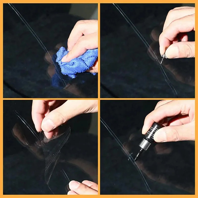 Car Glass Repair Window Cracks Gone Kit Remove Scratch Automobile Truck Motorcycles Broken Repair Windscreen Crack Recovery Set