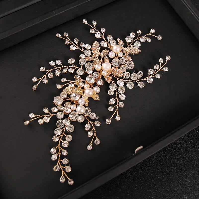 New Handmade Rhinestone Crystal Headpiece Hair Vine Copper Wire Wedding Bridal Hair Accessories Headbands