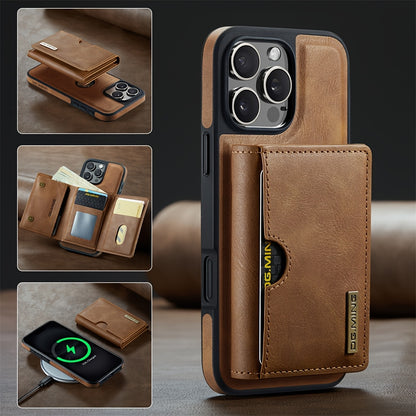 Wallet Case for iPhone 16 15 14 13 12 11 Pro Max Plus with Card Holder, Detachable Magnetic Faux Leather Kickstand Case with 6 Card Slots, Shockproof Cover