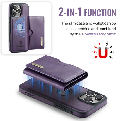 Wallet Case for iPhone 16 15 14 13 12 11 Pro Max Plus with Card Holder, Detachable Magnetic Faux Leather Kickstand Case with 6 Card Slots, Shockproof Cover