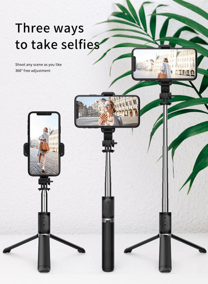 40" Cell Phone Selfie Stick Tripod, Extendable Selfie Stick All-in-1 Smartphone Tripod Stand With Wireless Remote 360°Rotation For IPhone 14/13/12/12 Pro/11/11 Pro/XS/XR/X/8/7 Plus, For Samsung, Google, LG, Sony Smartphones