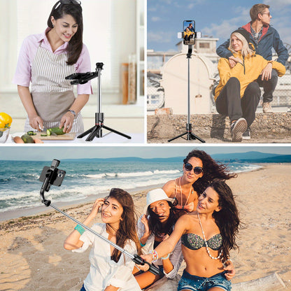 1pc Selfie Stick With Two Fill Light, Selfie Stick With Upgraded Tripod, Extra Long 45 Inch Flexible Phone Tripod With Detachable Remote Compatible With IPhone 14/14 Pro/13/13 Pro/12/12 Pro/11/11 Pro/XS Max/XS/XR/X/8/7 And An