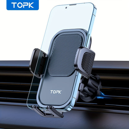 Car Phone Holder Mount, TOPK Car Mount With Hook Clip For Car Air Vent 360° Rotation Phone Mount For Cellphones