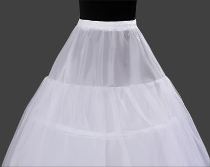 NUOXIFANG White 3 Hoops 1 Layer Of Yarn With Lace Petticoat Crinoline Slip Underskirt For Wedding Dress Bridal Gown 2020