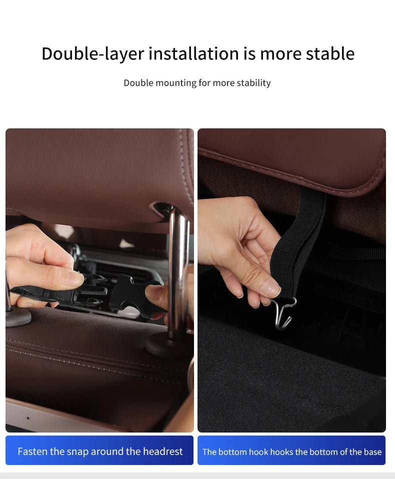 Car Seat Organizer Seat Back Storage Bag Rear Antikick Pad For Land Rover Range Rover Defender Discovery Evoque Velar Freelander