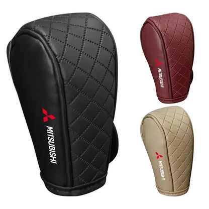 Car Shift Handle Cover Leather Universal Non-Slip Wear-resistant Shift Knob For Mitsubishi lancer asx outlander pajero l200