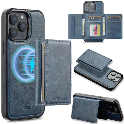 2 in 1 Magnetic Wallet Leather Case For iPhone 16 Pro Max 15 Plus Magsafe Phone Cover Fold Cards bag Kickstand