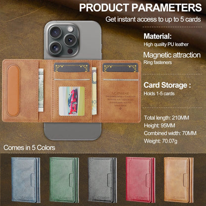 2 in 1 Magnetic Wallet Leather Case For iPhone 16 Pro Max 15 Plus Magsafe Phone Cover Fold Cards bag Kickstand