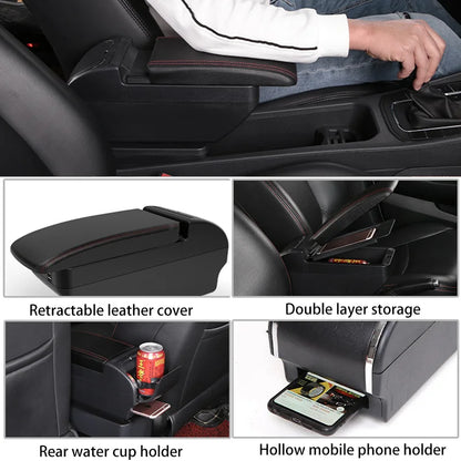 For Mitsubishi Attrage Mirage Armrest For Mitsubishi Mirage Space Star Car armrest Box Retrofit parts car accessorie Storage box