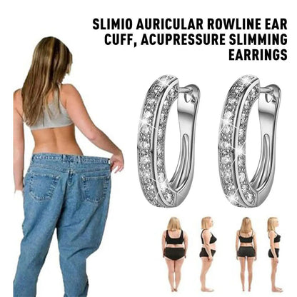 Magnetic Slimming Earrings Women Burning Fat Health Crystal Weight Loss Earrings Zirconia Magnetic Therapy Health Care