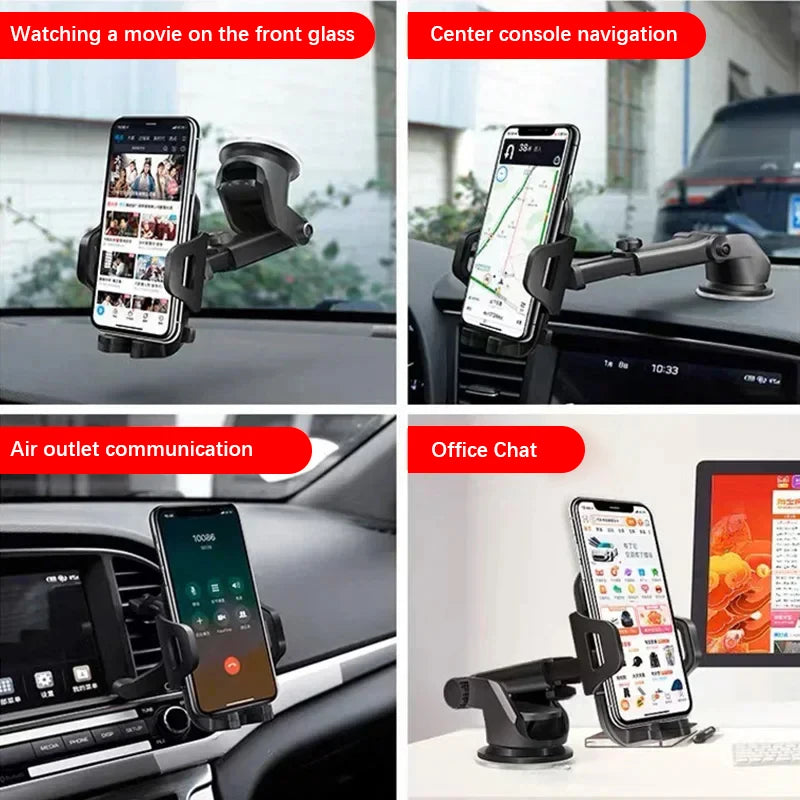 Sucker Car Phone Holder Mount Stand Suction Cup Smartphone Mobile Cell Support in Car Bracket For iPhone Xiaomi Huawei Samsung