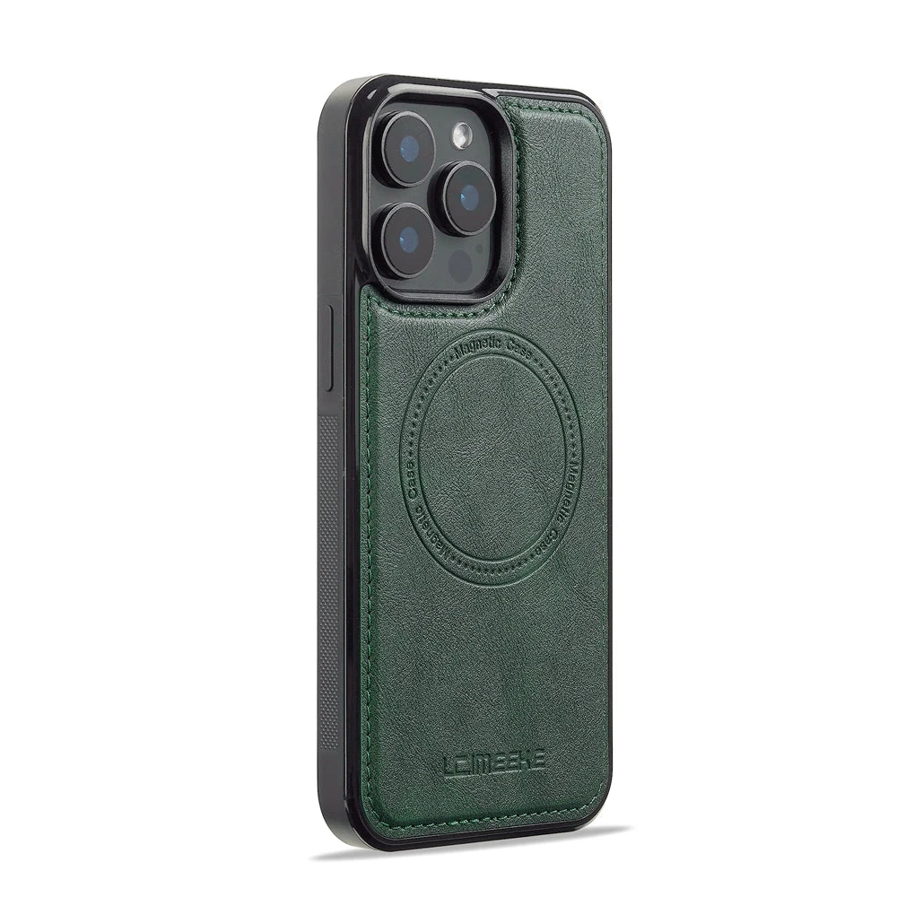 2 in 1 Magnetic Wallet Leather Case For iPhone 16 Pro Max 15 Plus Magsafe Phone Cover Fold Cards bag Kickstand