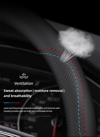 Car Leather Steering Wheel Cover Anti-slip Accessories For Suzuki Swift Jimny Baleno SX4 Ignis Vitara Alto Splash Samurai Kaiser