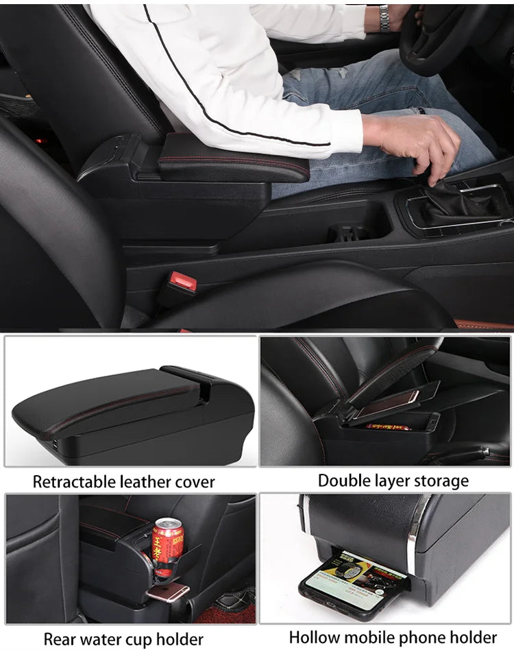 For Mitsubishi Attrage Mirage Armrest For Mitsubishi Mirage Space Star Car armrest Box Retrofit parts car accessorie Storage box