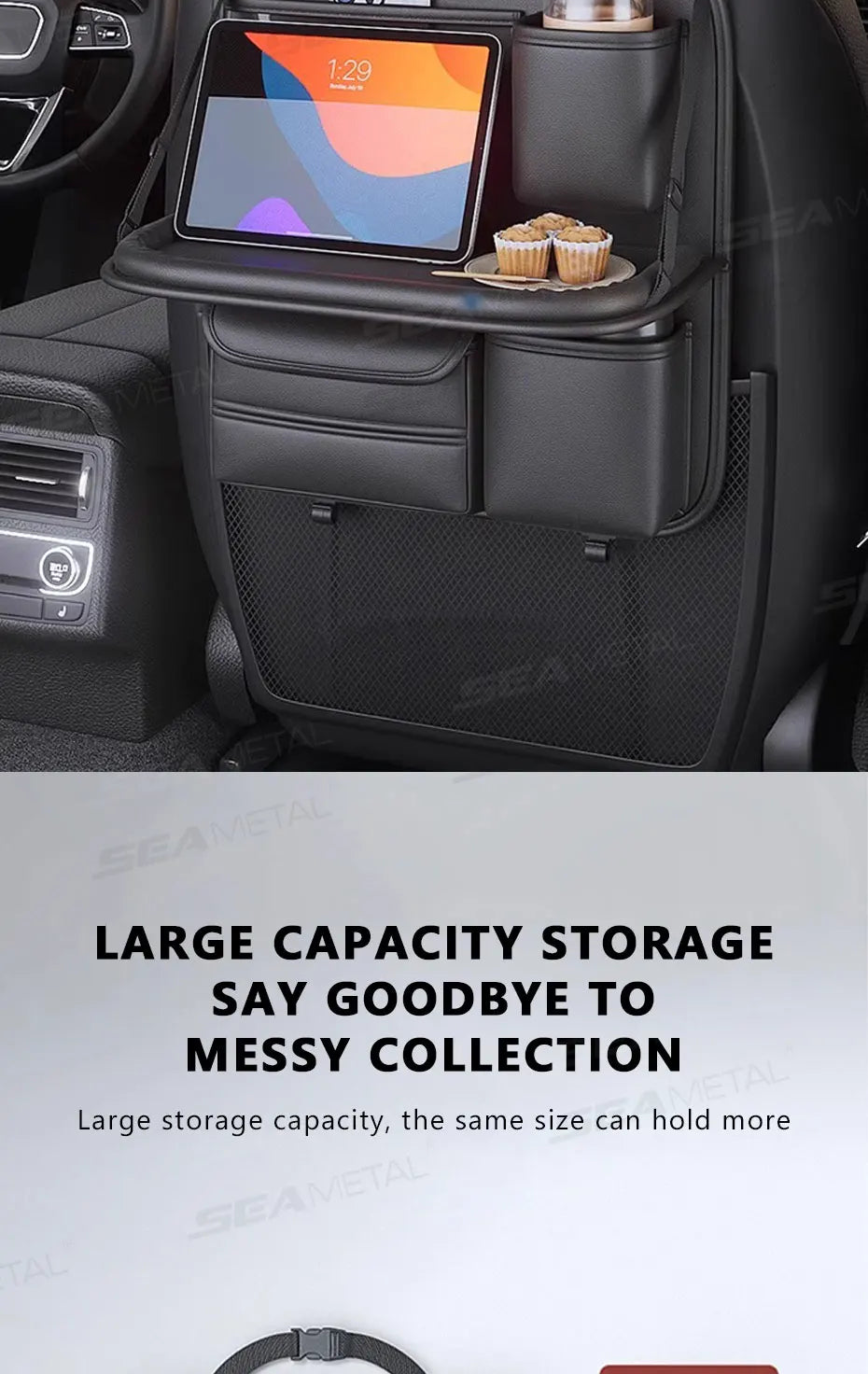 Car Seat Back Storage Bag Large Capacity Multi-Pocket Backseat Organizer