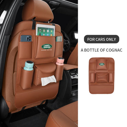 Car Seat Organizer Seat Back Storage Bag Rear Antikick Pad For Land Rover Range Rover Defender Discovery Evoque Velar Freelander