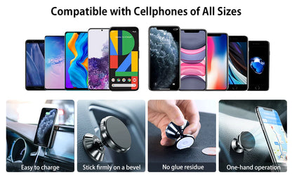 Magnetic Car Phone Holder Magnet Mount Mobile Cell Phone Stand GPS Support For iPhone 14 13 12 Pro Xiaomi Huawei Samsung Oneplus