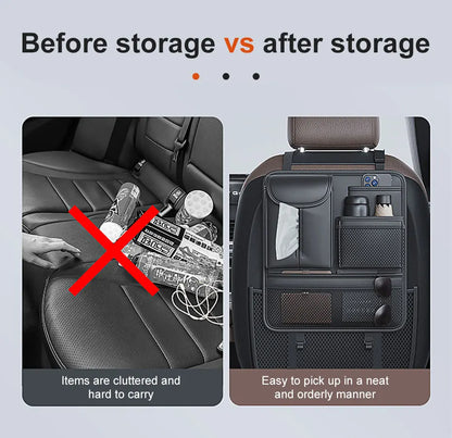 Car Seat Back Organizer Multi-Pocket Storage Bag