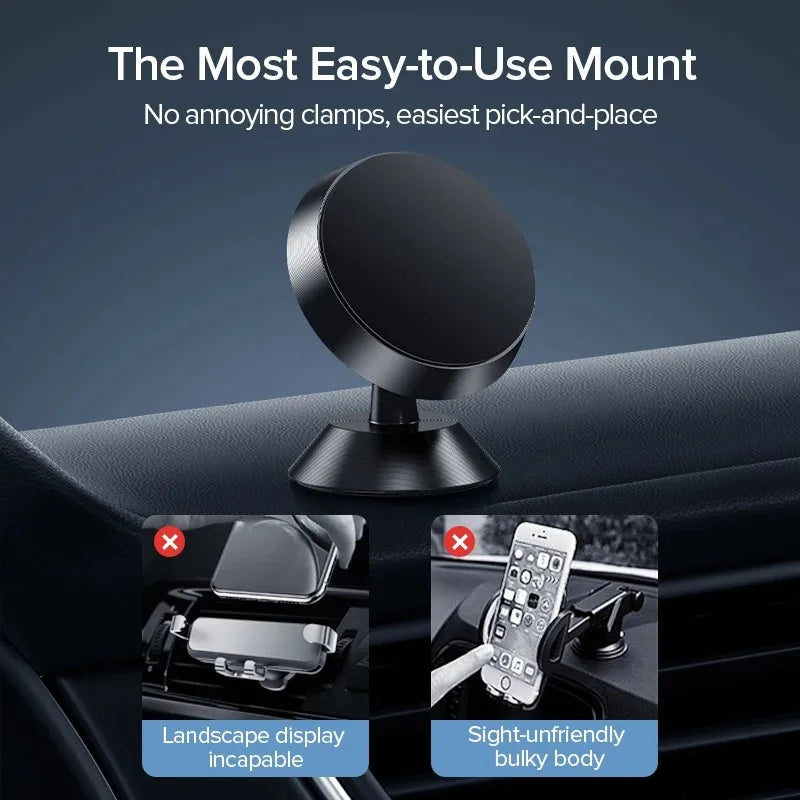 Magnetic Car Phone Holder Magnet Mount Mobile Cell Phone Stand GPS Support For iPhone 14 13 12 Pro Xiaomi Huawei Samsung Oneplus