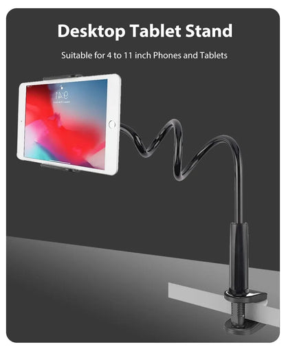 Large Size Tablet Stand 80cm Long Arm Bed Tablet Holder Mount for iPad Air Pro Mini Tablet Stands Clip Bracket 4 To 12 Inch Tabs