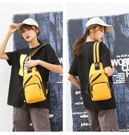 Breast Bag Women's New Waterproof Large Capacity Backpack Multi-functional Casual Oxford Cloth Crossbody Bag