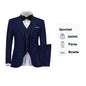 Boys Black Navy Suits Slim Fit Dress Clothes Ring Bearer Outfit Children Wedding Party Performance Costume Kids Blazer Pants