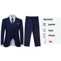 Boys Black Navy Suits Slim Fit Dress Clothes Ring Bearer Outfit Children Wedding Party Performance Costume Kids Blazer Pants