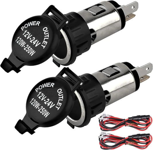 Cigarette Lighter Socket DC 12V Car Cigarette Lighter Female Power Outlet Socket Replacement Waterproof for Automotive Truck RV