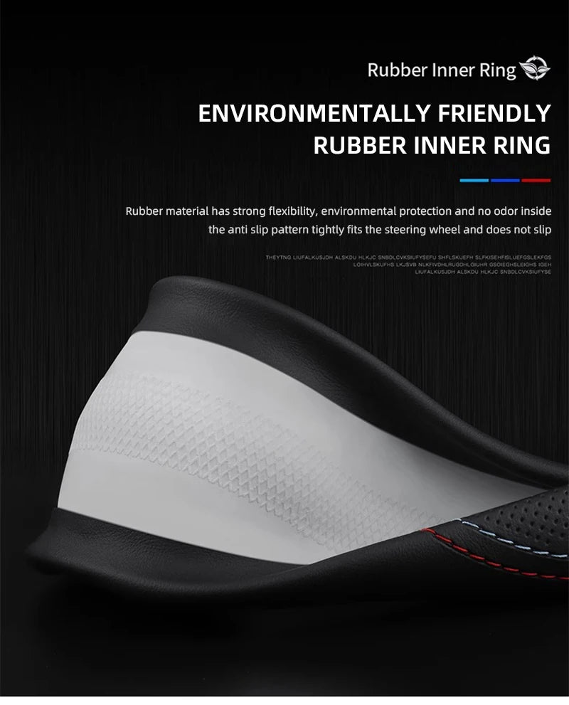 Car Leather Steering Wheel Cover Anti-slip Accessories For Suzuki Swift Jimny Baleno SX4 Ignis Vitara Alto Splash Samurai Kaiser