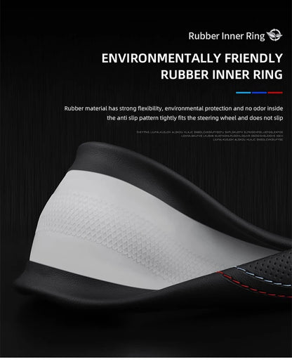 Car Leather Steering Wheel Cover Anti-slip Accessories For Suzuki Swift Jimny Baleno SX4 Ignis Vitara Alto Splash Samurai Kaiser