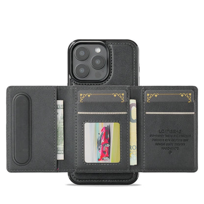 2 in 1 Magnetic Wallet Leather Case For iPhone 16 Pro Max 15 Plus Magsafe Phone Cover Fold Cards bag Kickstand
