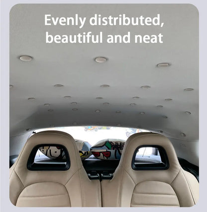 SEAMETAL 40pcs Car Interior Roof Buckles Headliner Ceiling Cloth Fixing Screw Care Fabric Buckle Rivets Car Retainer Cap Repair