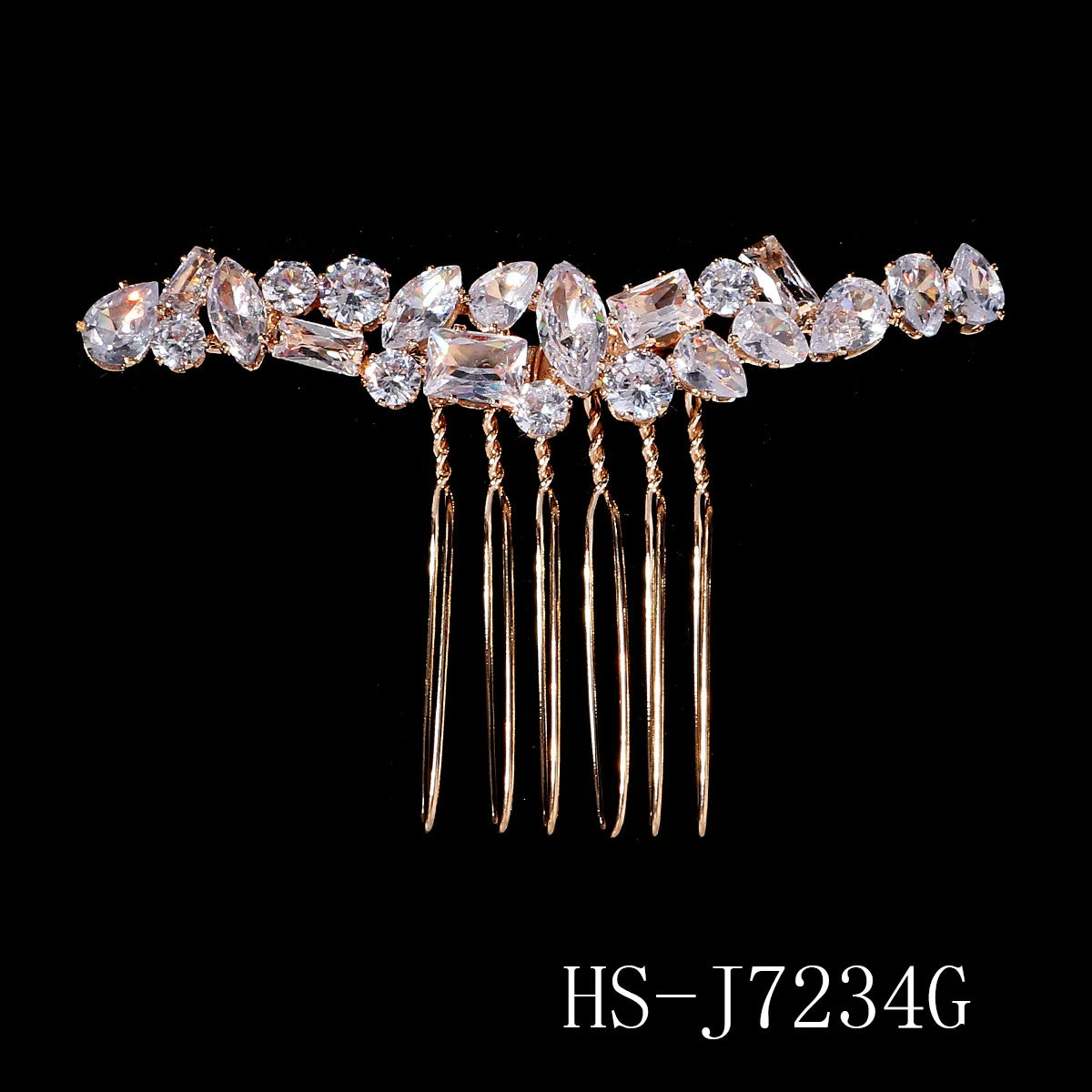 Hair Comb Luxury Metal Side Hair Clips Bridal Plate Hair Headdress Jewellery