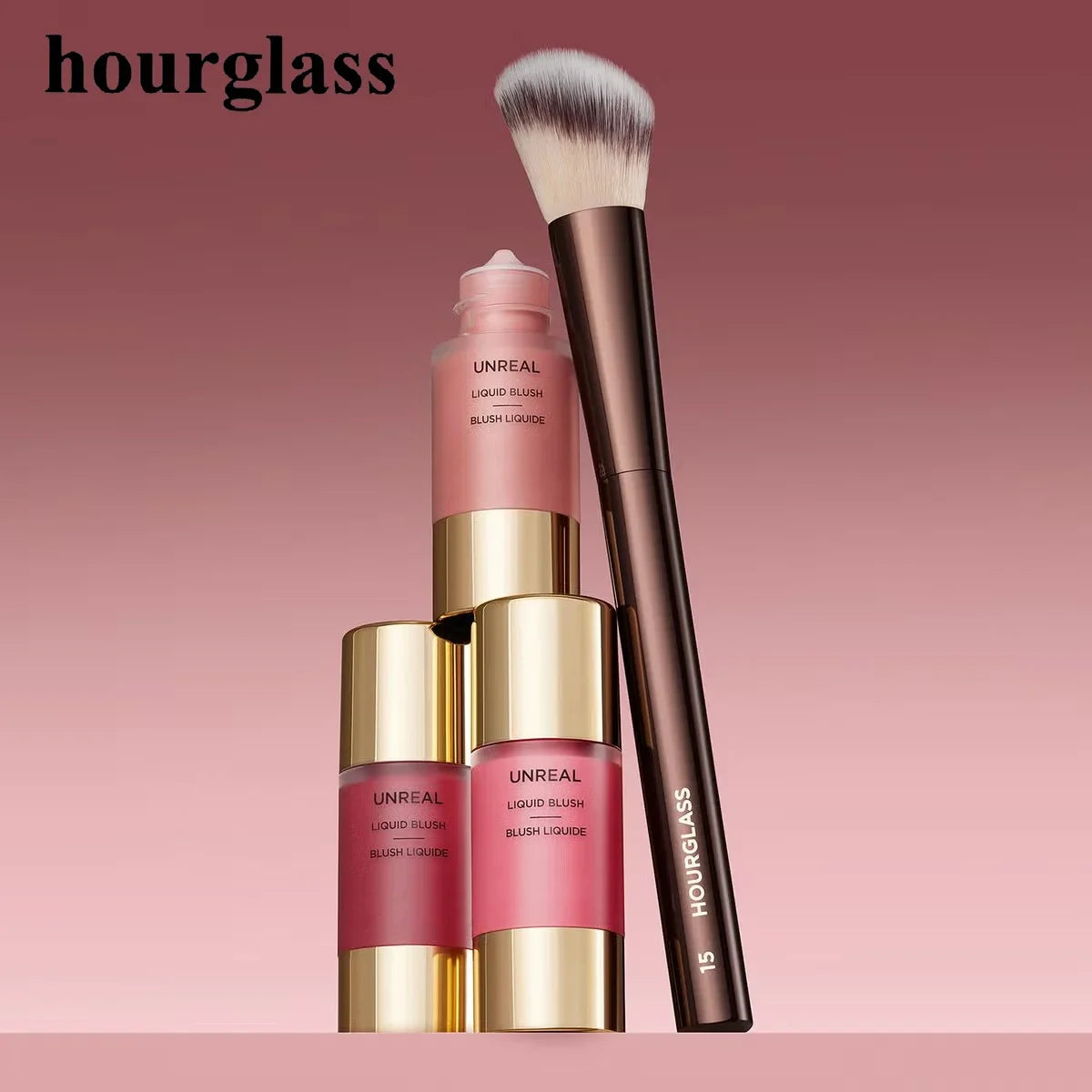 Hourglass No. 15 Blush Brush Angled  Brush Cream Blush Makeup Tool