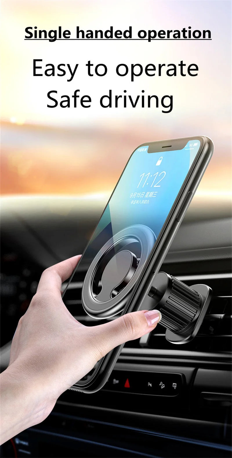 Magnetic Car Phone Holder Stand Magnet Car Mount Support GPS Mobile Bracket in Car For Macsafe iPhone 15 14 13 12 Samsung Xiaomi