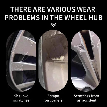 Car wheel hub refurbishment, alloy plastic cleaning and refurbishment agent, scratch reduction, polishing, brightening