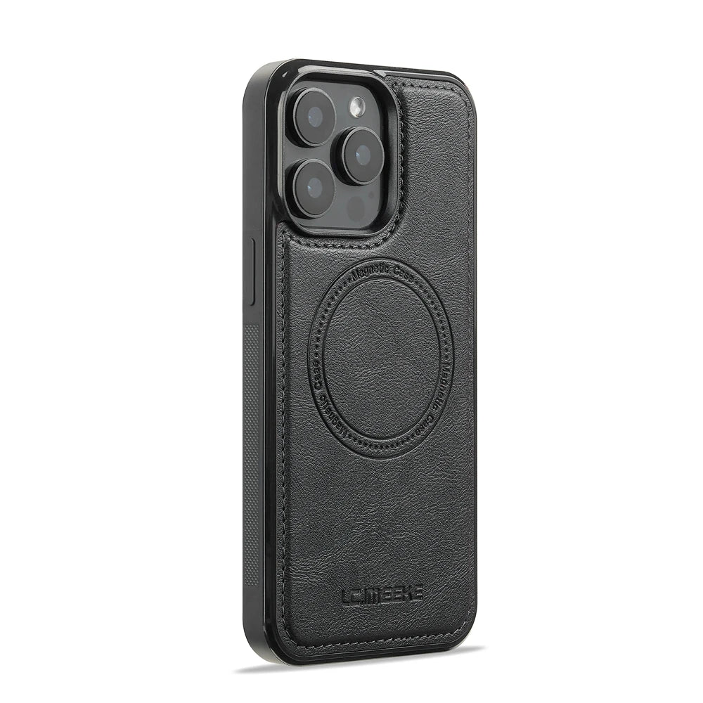 2 in 1 Magnetic Wallet Leather Case For iPhone 16 Pro Max 15 Plus Magsafe Phone Cover Fold Cards bag Kickstand