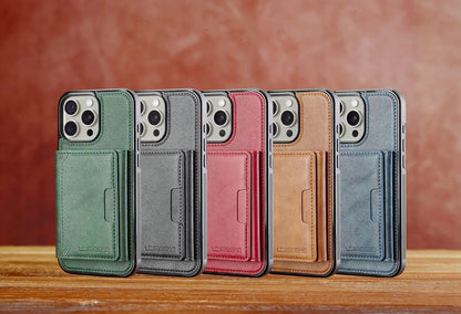 2 in 1 Magnetic Wallet Leather Case For iPhone 16 Pro Max 15 Plus Magsafe Phone Cover Fold Cards bag Kickstand