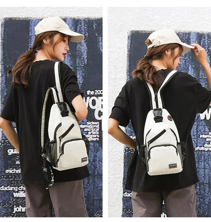 Breast Bag Women's New Waterproof Large Capacity Backpack Multi-functional Casual Oxford Cloth Crossbody Bag