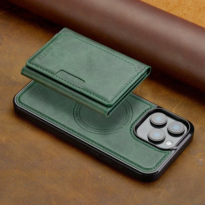 2 in 1 Magnetic Wallet Leather Case For iPhone 16 Pro Max 15 Plus Magsafe Phone Cover Fold Cards bag Kickstand