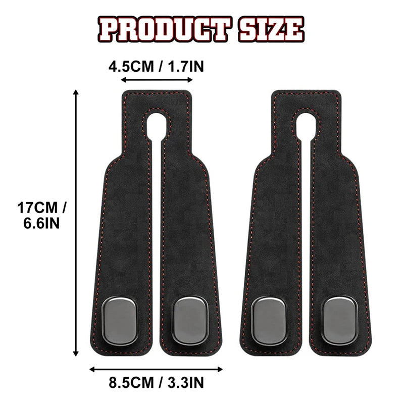 2 in 1 Car Hook For Car Rear Seat Back Hooks Headrest Hanger Clip Universal Double Hooks Holder Storage Car Interior Accessories