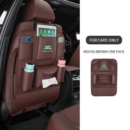 Car Seat Organizer Seat Back Storage Bag Rear Antikick Pad For Land Rover Range Rover Defender Discovery Evoque Velar Freelander