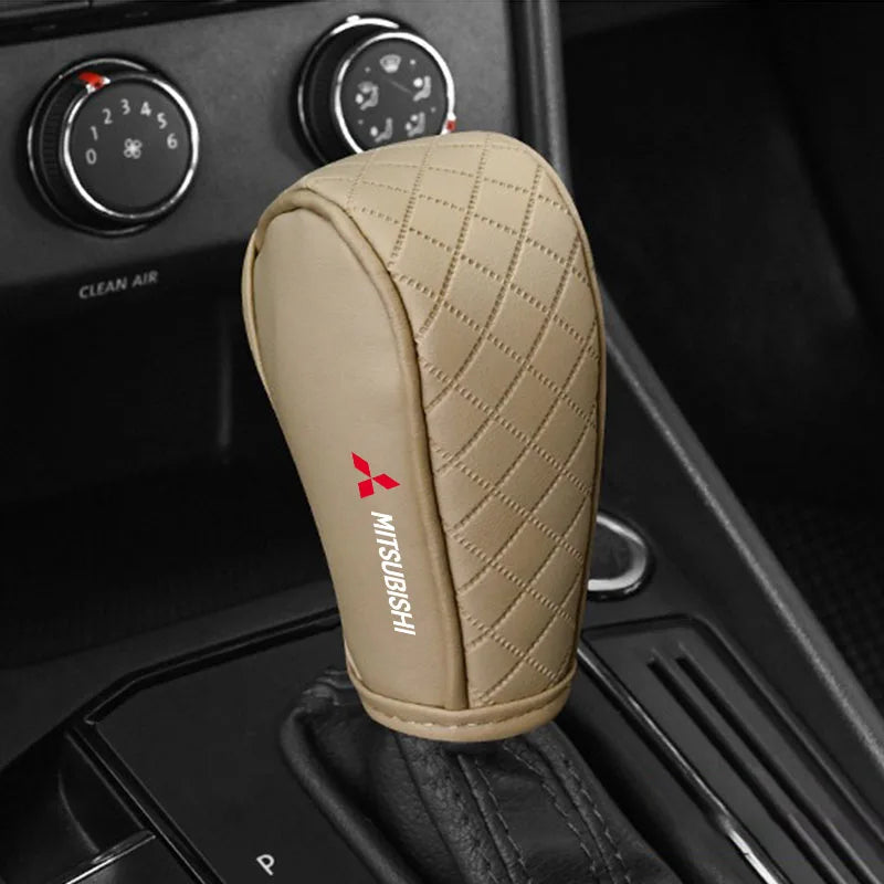 Car Shift Handle Cover Leather Universal Non-Slip Wear-resistant Shift Knob For Mitsubishi lancer asx outlander pajero l200