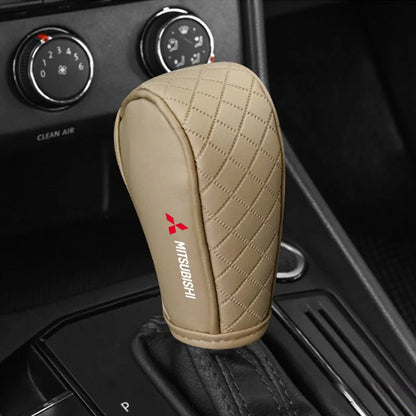 Car Shift Handle Cover Leather Universal Non-Slip Wear-resistant Shift Knob For Mitsubishi lancer asx outlander pajero l200
