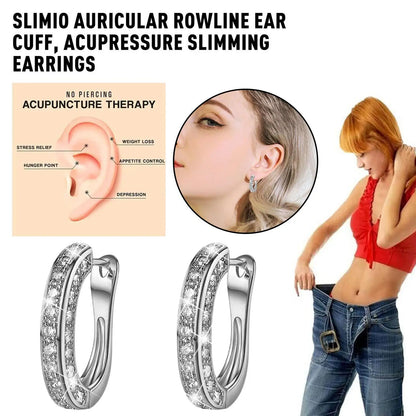 Magnetic Slimming Earrings Women Burning Fat Health Crystal Weight Loss Earrings Zirconia Magnetic Therapy Health Care