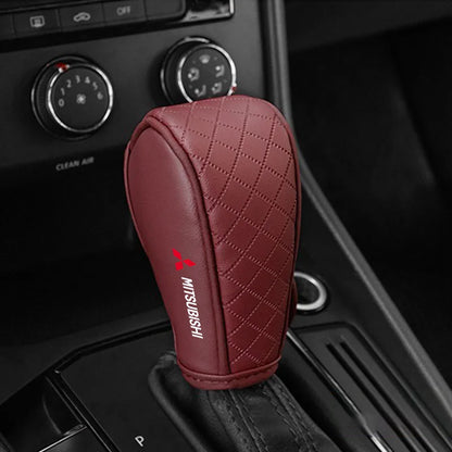 Car Shift Handle Cover Leather Universal Non-Slip Wear-resistant Shift Knob For Mitsubishi lancer asx outlander pajero l200