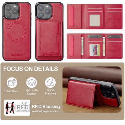 2 in 1 Magnetic Wallet Leather Case For iPhone 16 Pro Max 15 Plus Magsafe Phone Cover Fold Cards bag Kickstand